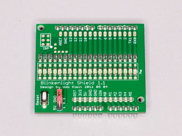 Blinkenlight Prototype on dedicated board